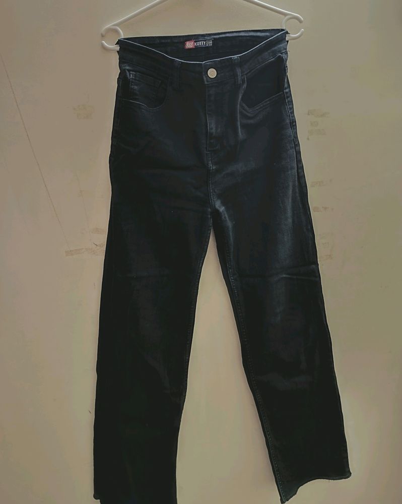 Kotty Black Wide Leg Jeans