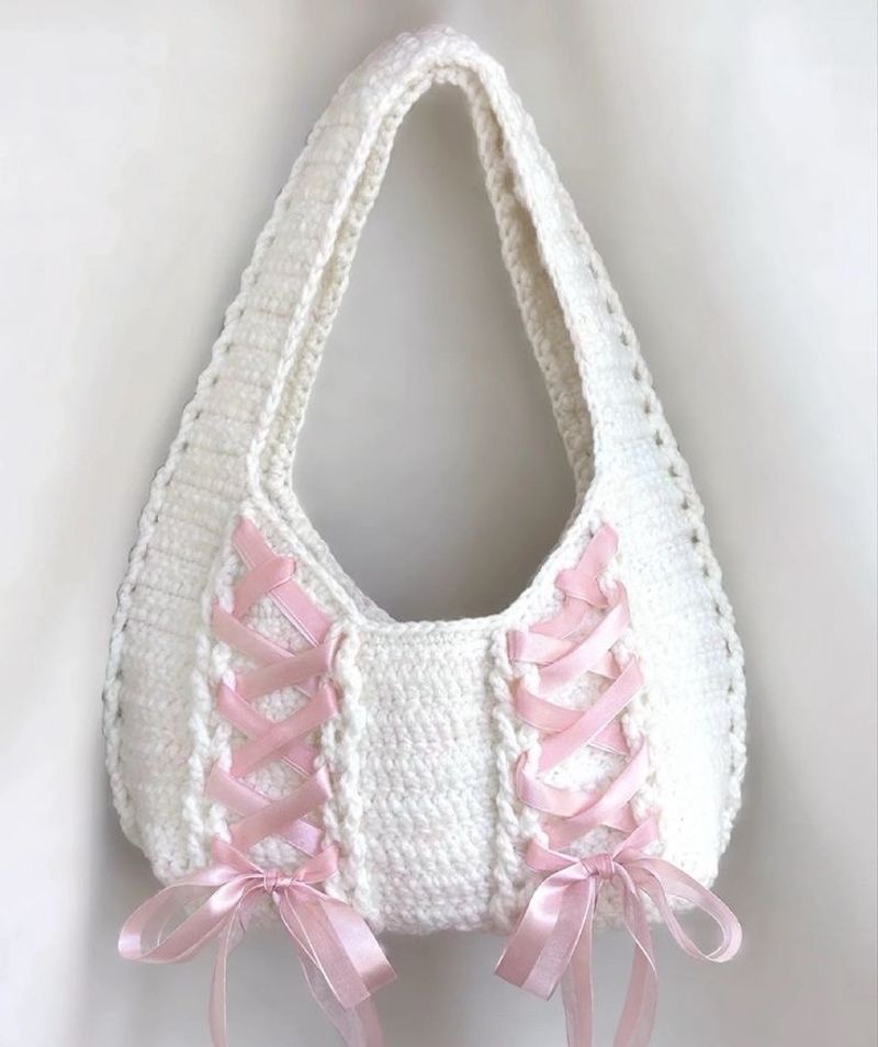 Crochet Ribbon Bag