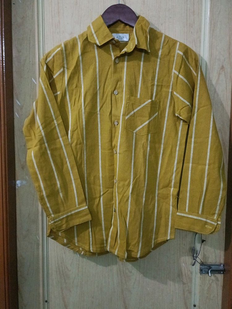 Mustard Full Shirt For Boys