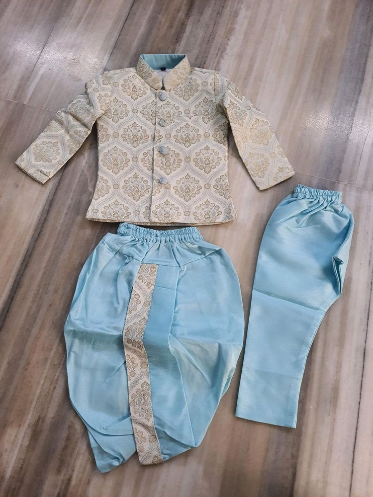 Sky-blue Color Traditional Wear For Boys