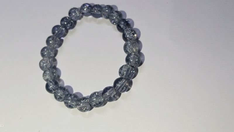 GREY CRYSTAL SPARKLING BEAD BRACELET