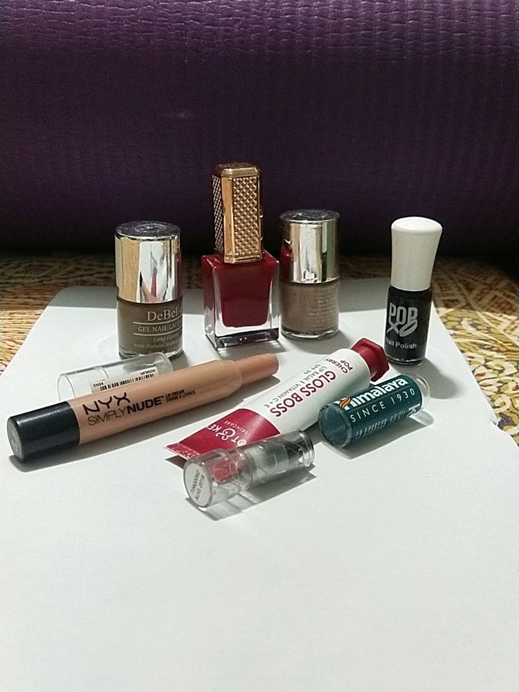 Combo #7-  4Nail Paints, 1Lip Tint& 1Creme