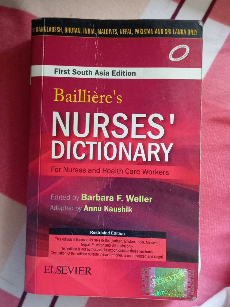 Nurses Dictionary First South Asia Edition