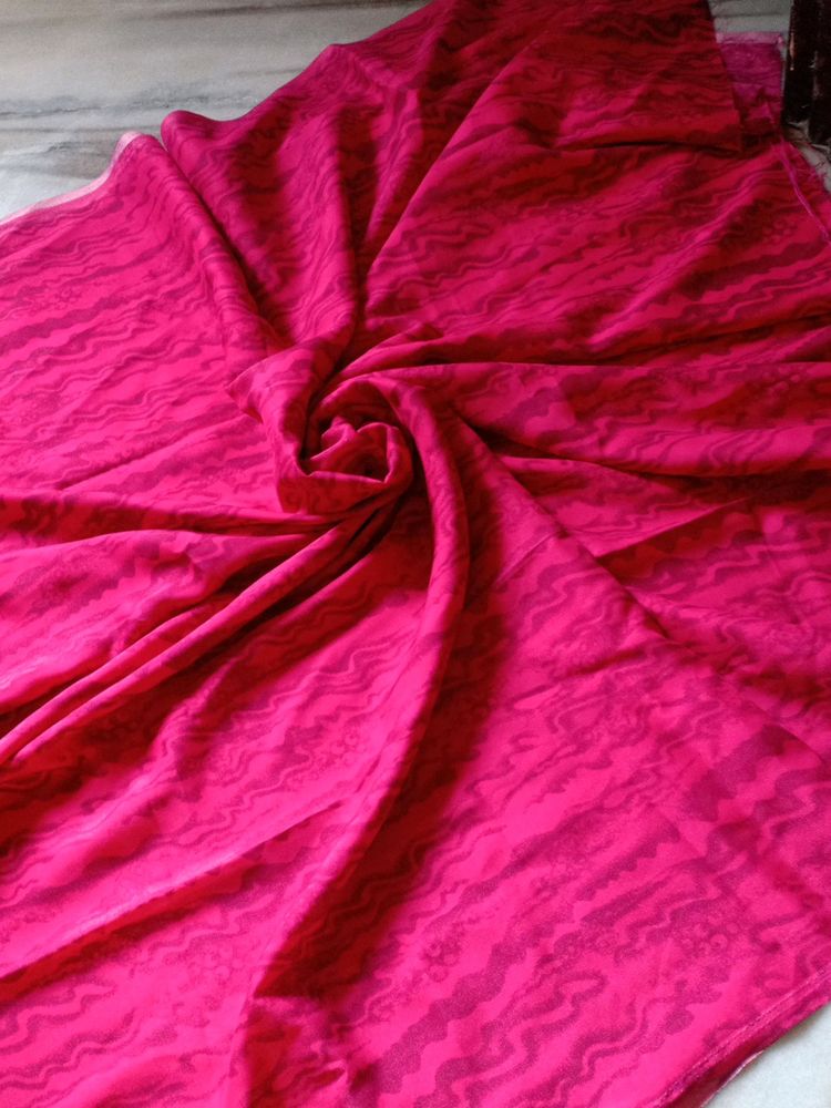 Magenta Rose Pink Dress Material With Dupatta