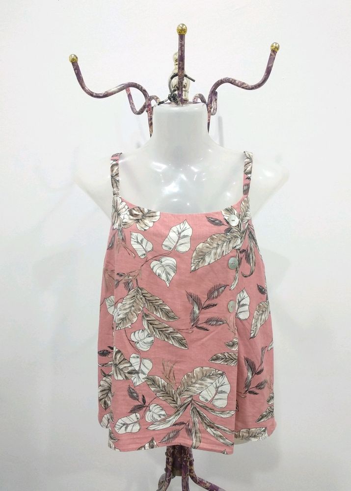 Leafy Printed Sleeveless