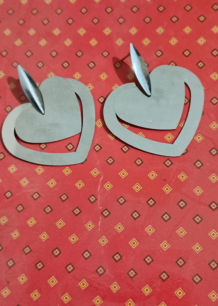 Combo Of Three Silver Oxidised Earings & 3 Rings