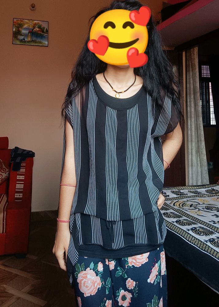 Black Top With White Stripes