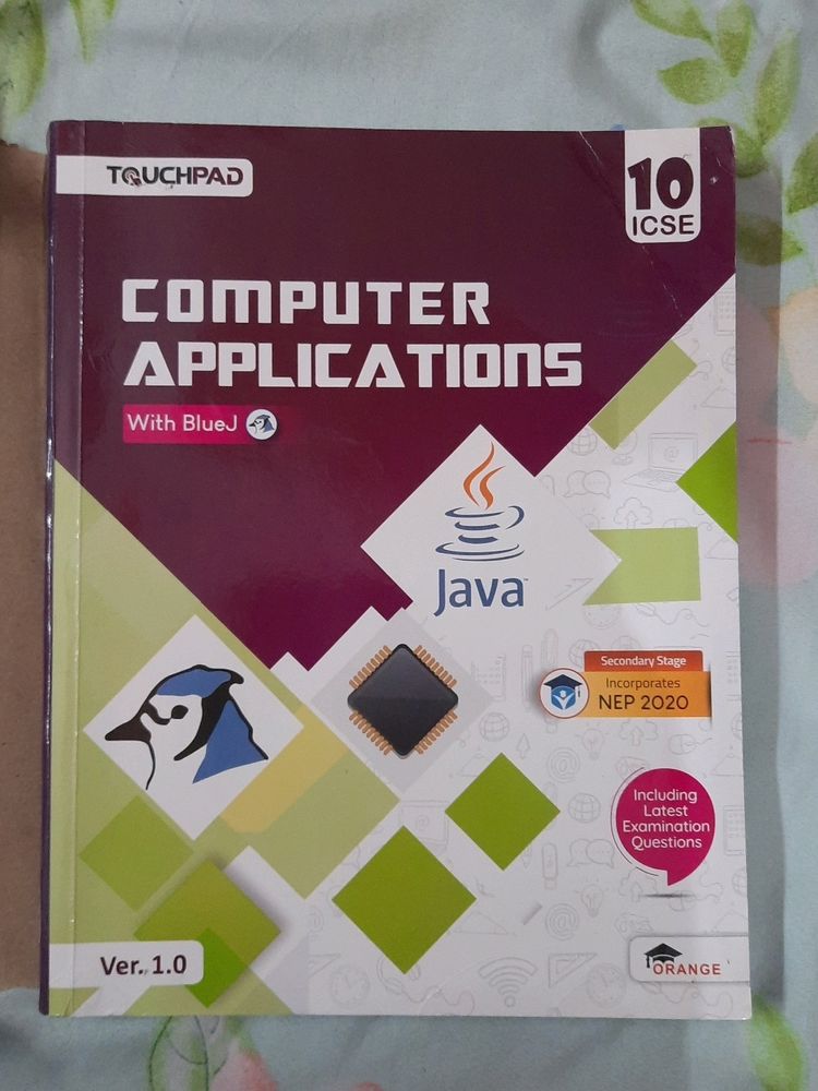 Class 10th ICSE Computer Touchpad Book Java Bluej