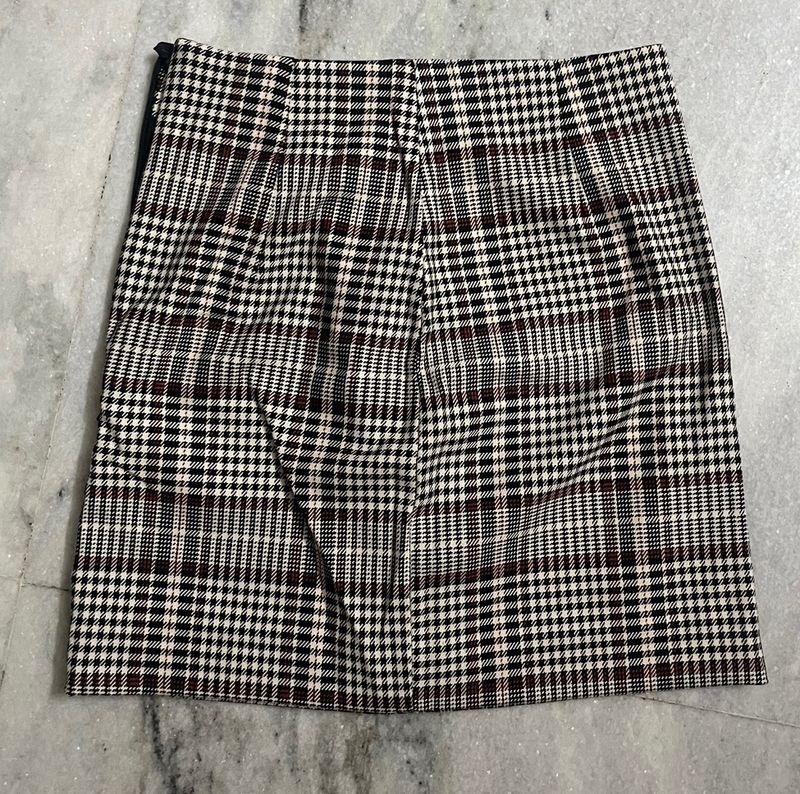 H&M plaid coquette mini skirt🤎