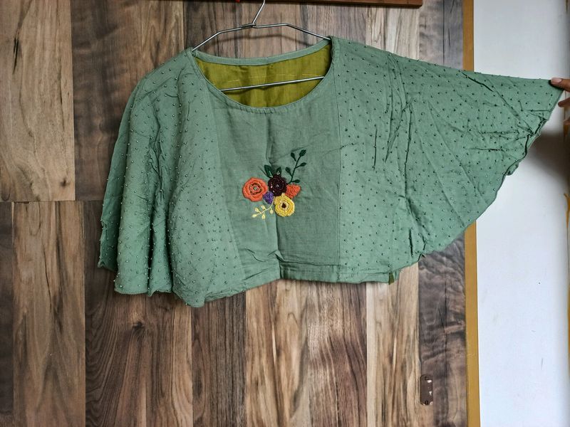 Crop Handwork Top