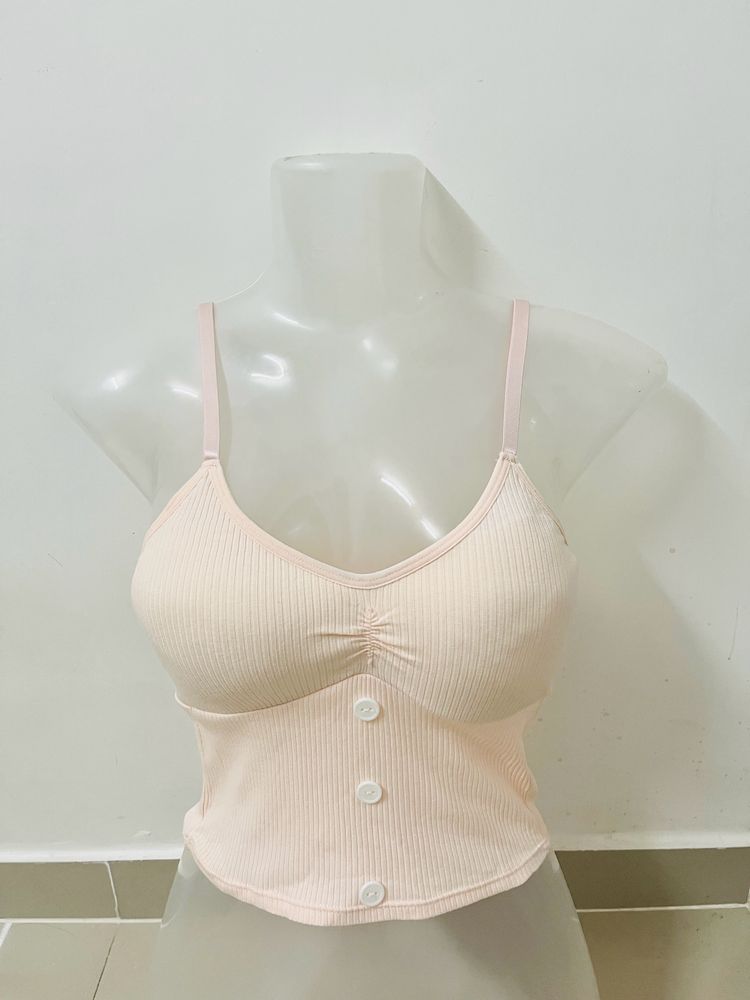 Peach Bralette Padded Top