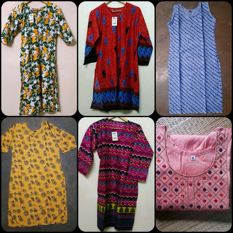 Pack Of 6 Kurtis