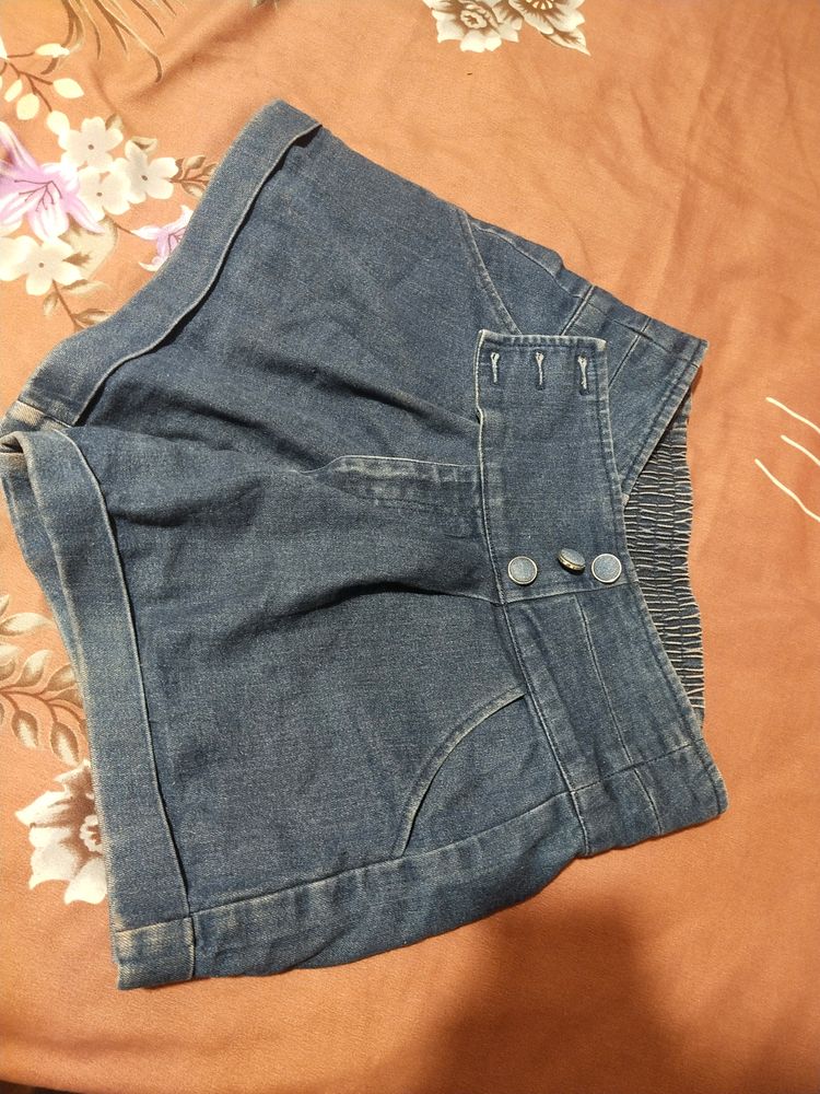 Blue Denim Shorts