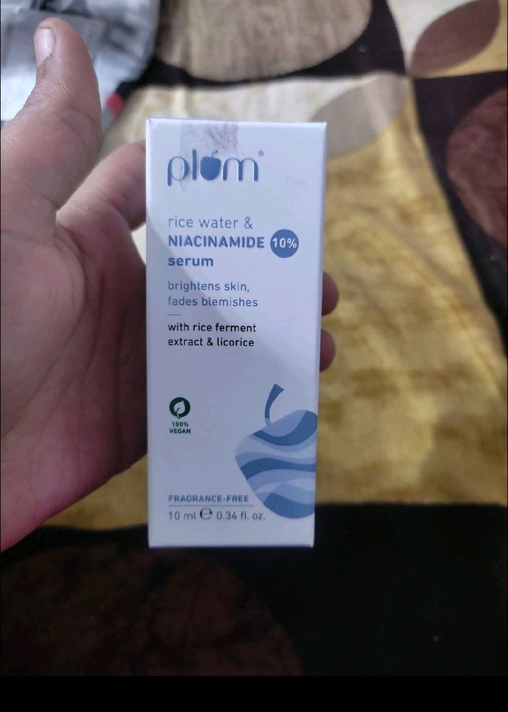 Plum Rice Water Niacinamide Face Serum New Sealed