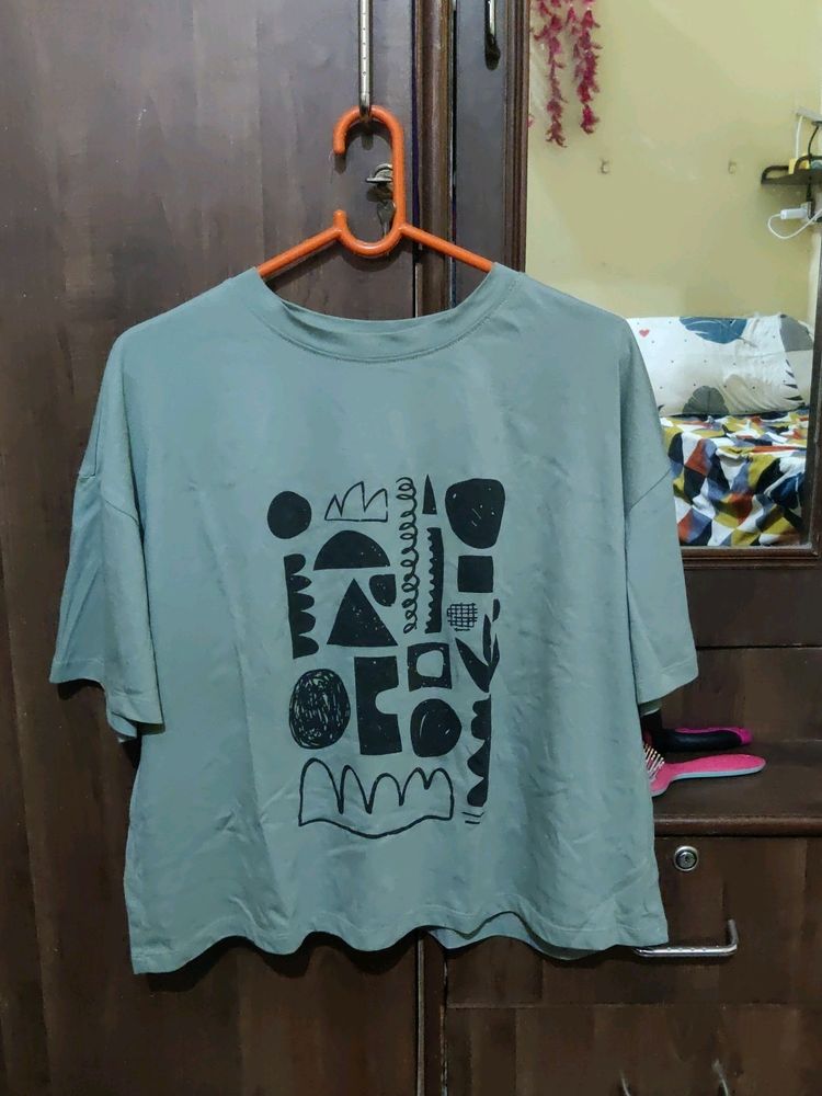 Roadster Boxy Tshirt -Green