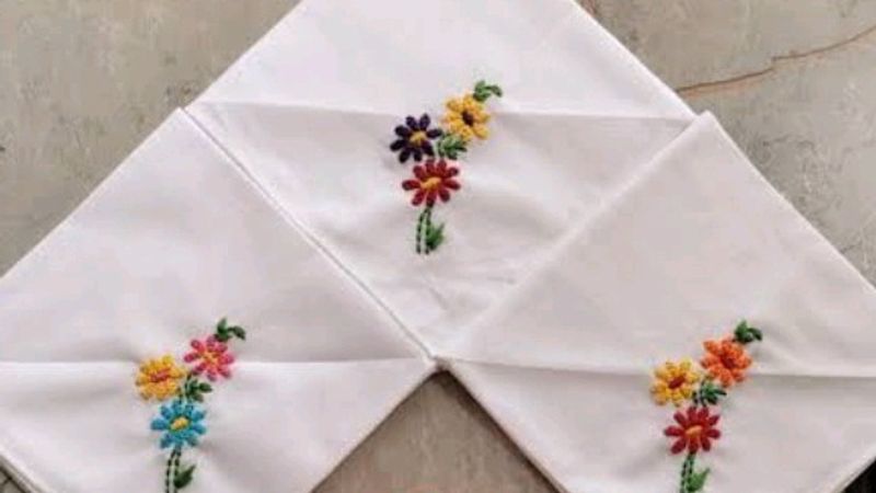 3 Embroidery Handkerchief