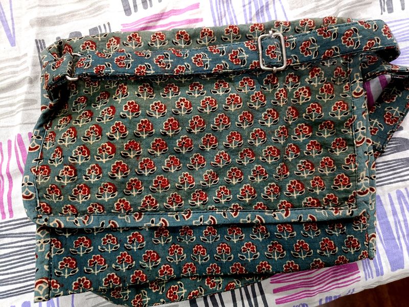 Ajrakh Pattern Cotton Sling Bag