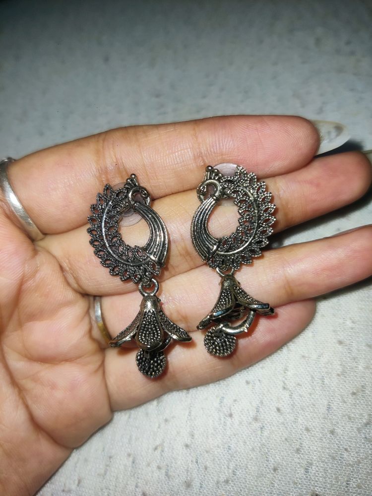 Oxidised Silver Earings