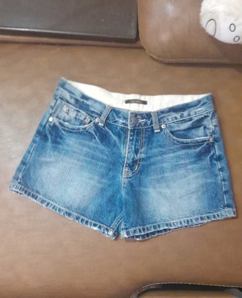 Women Blue Denim Shorts