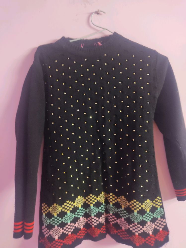 Girls Short Kurti Type Sweater