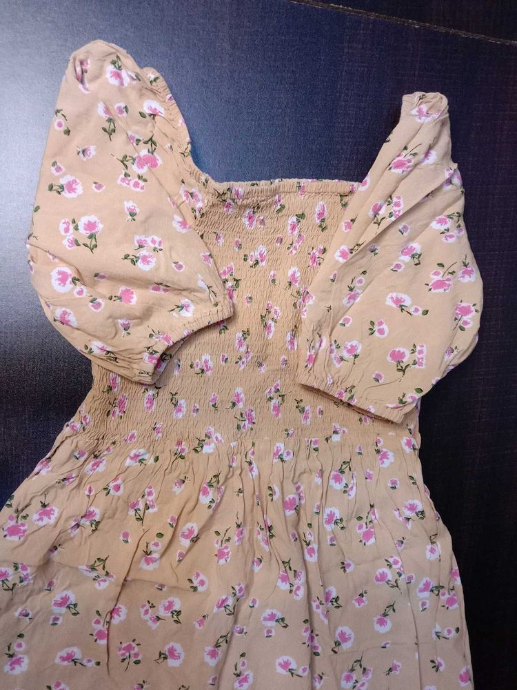 Floral Mini Dress For Women (Size-S)