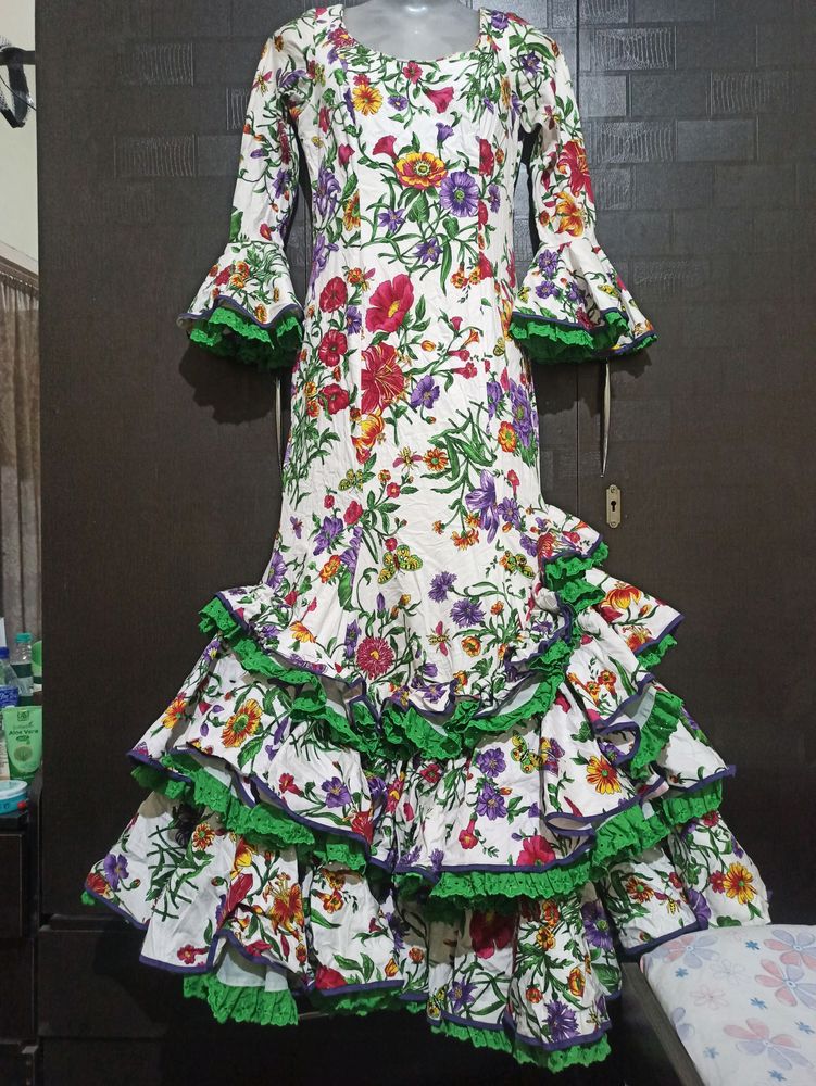 Vintage SpanishFlamenco Gypsy Dress