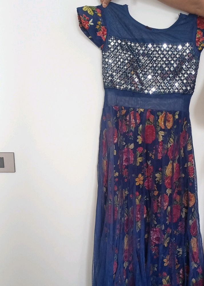 Ethnic Mirror Work Gown