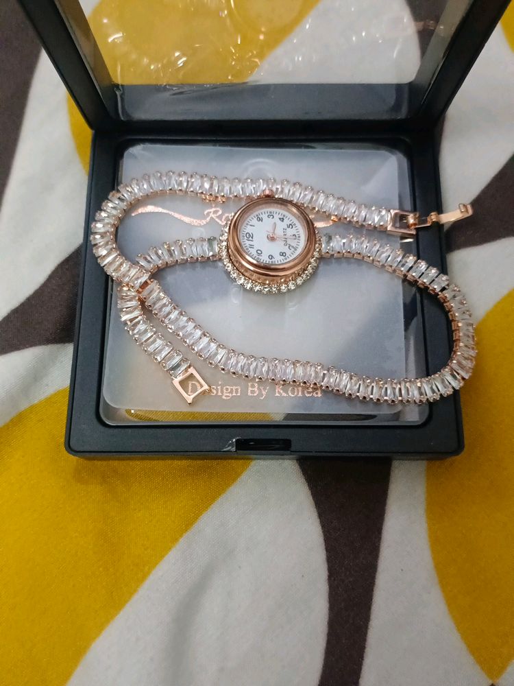 Rose Gold Bracelet Watch