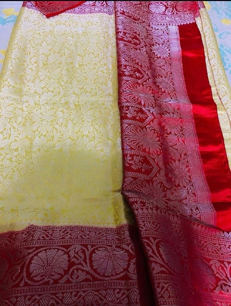 Gold And Red Saree