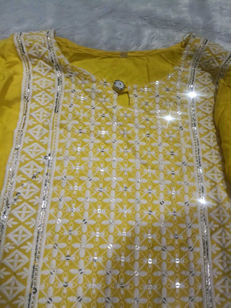 Yellow Colour Kurti