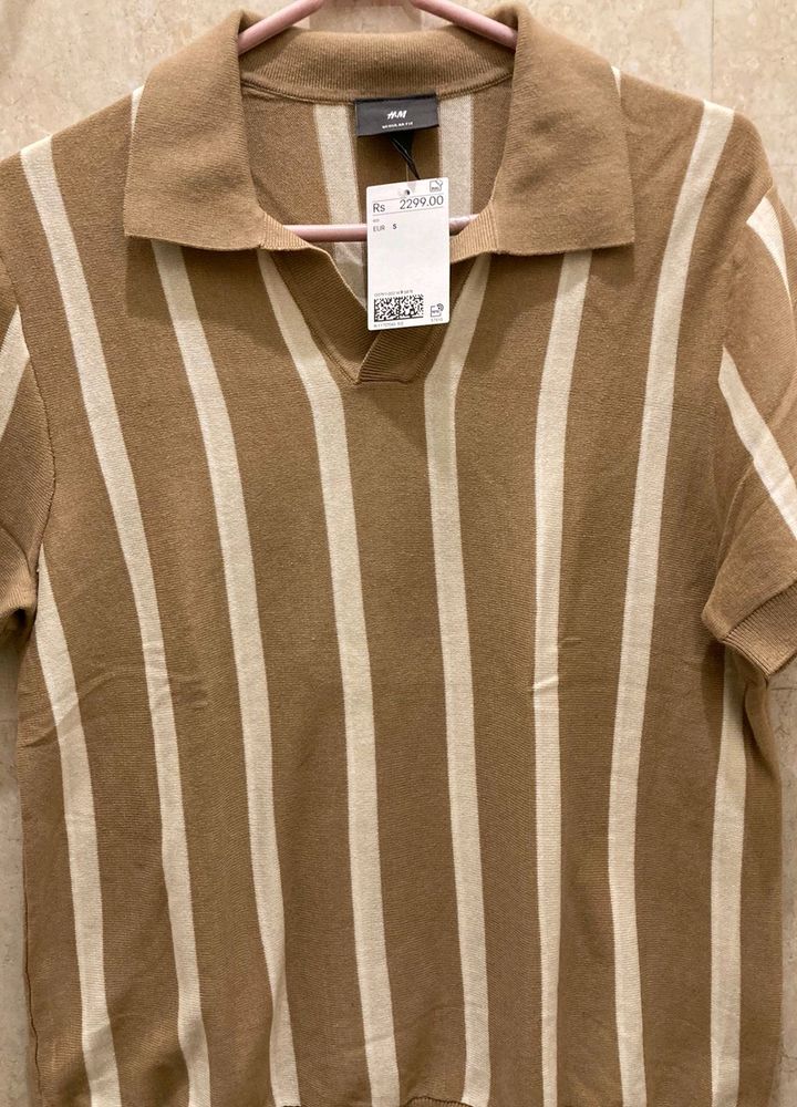 🔥OFFER🔥H&M Regular Premium Fine Knit Polo Shirt