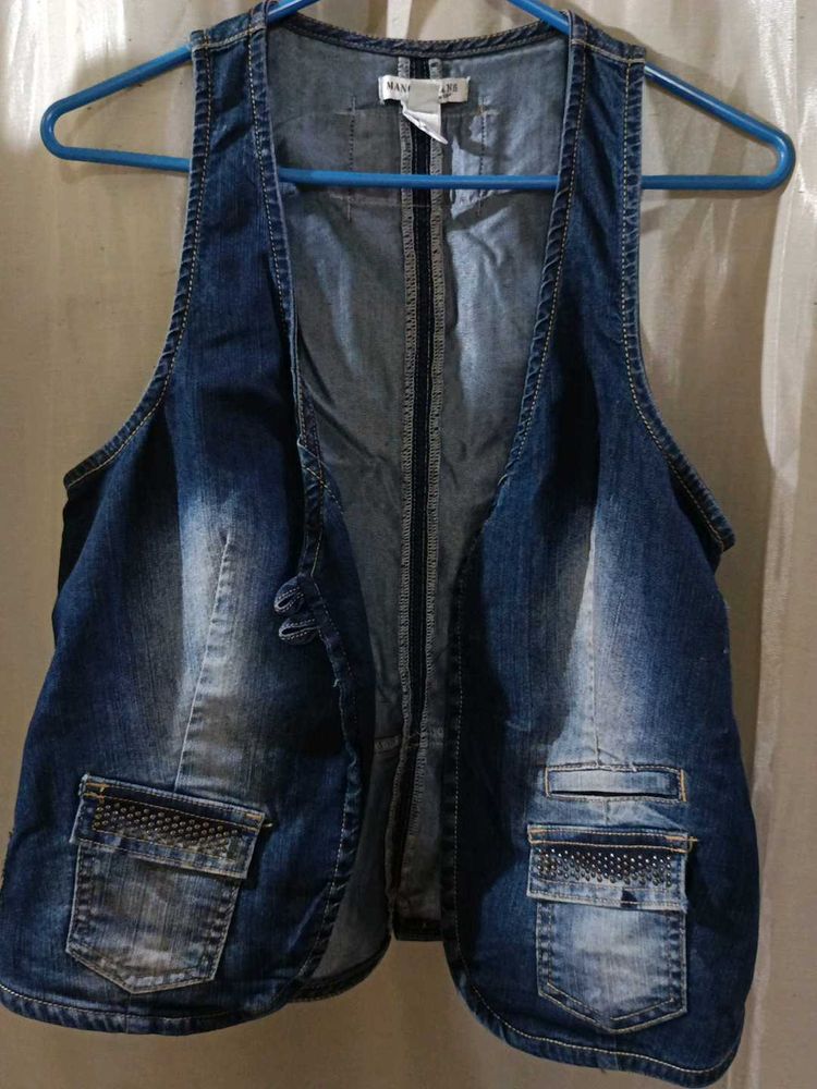 A Vintage Denim Vest Coat