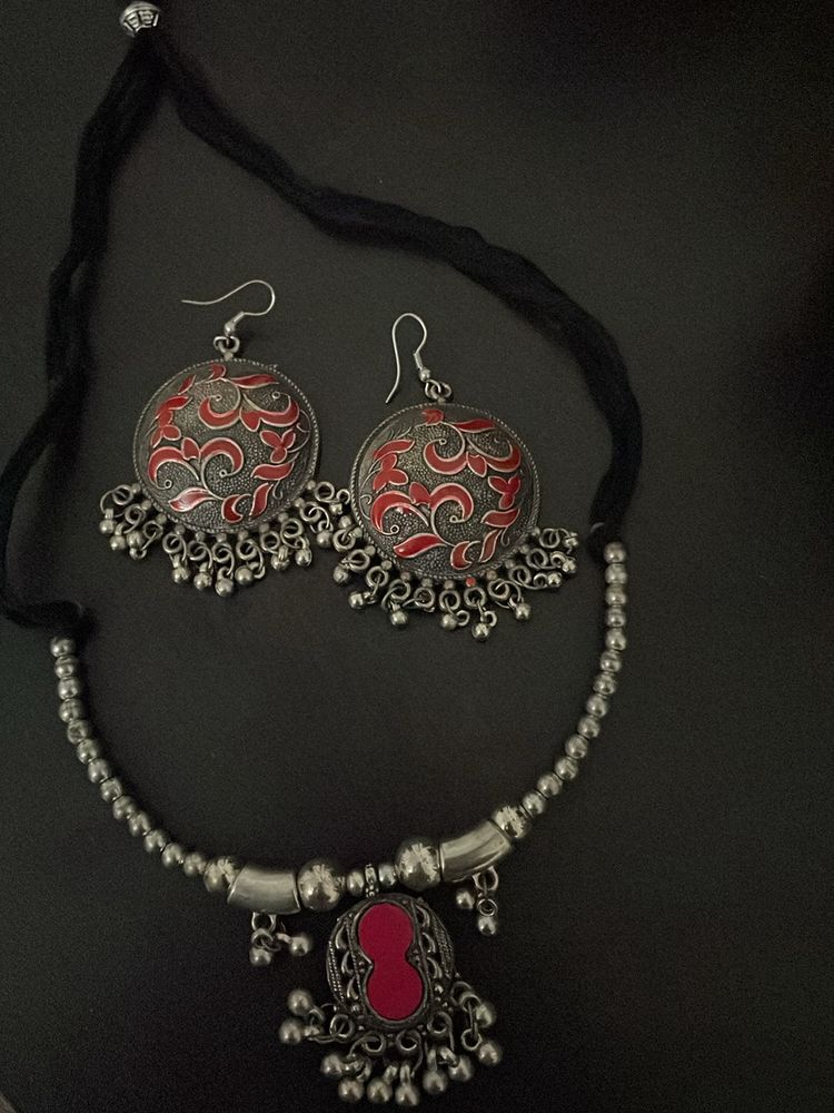 Oxidised Jewellery Set