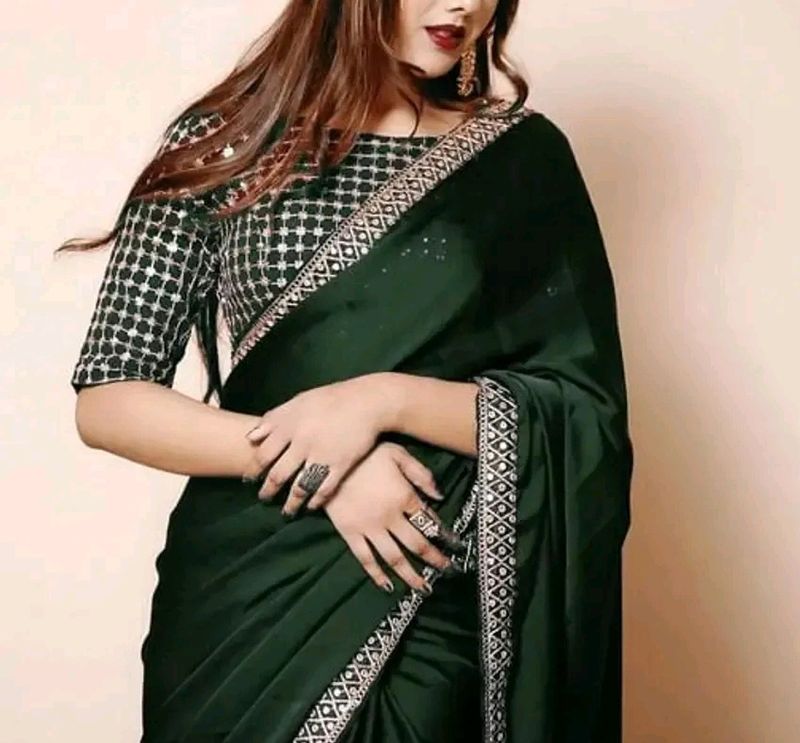 New Art Silk Saree With Blouse Piece