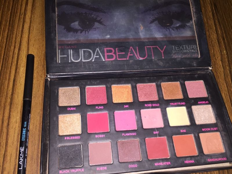 HUDABEAUTY EYESHADOW And Lakme Kajal