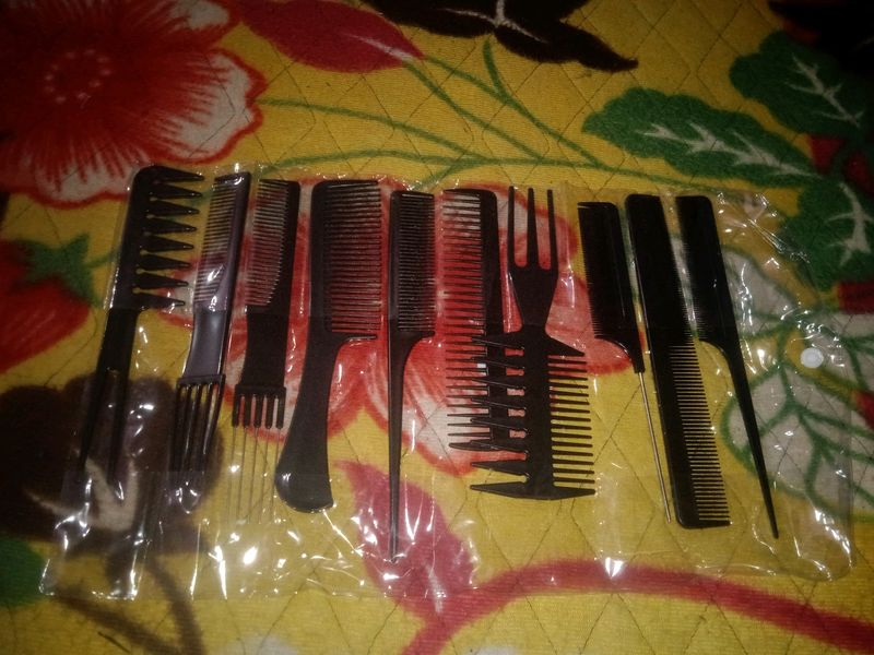 Professional Hair Comb Set 10 Pcs.