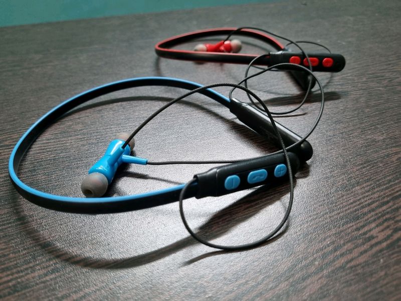 COMBO | B11 Neckband Red&Blue| WIRELESS |