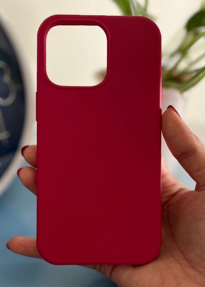 Red Silicone Case For iPhone 13 Pro