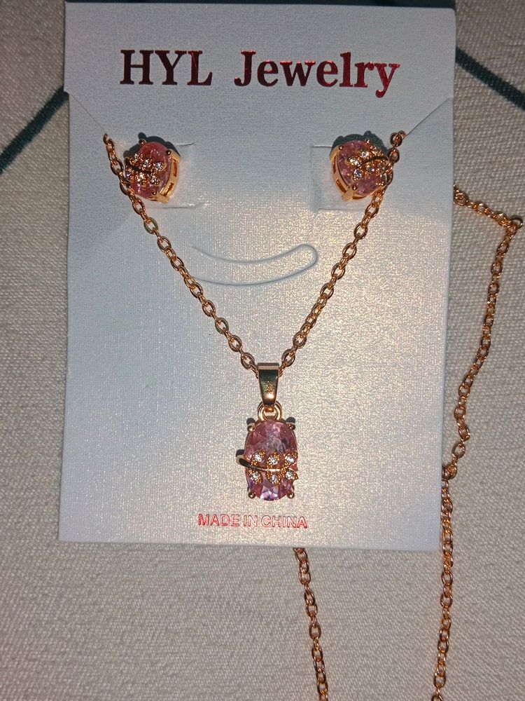 Chain Pendant And Earrings Set