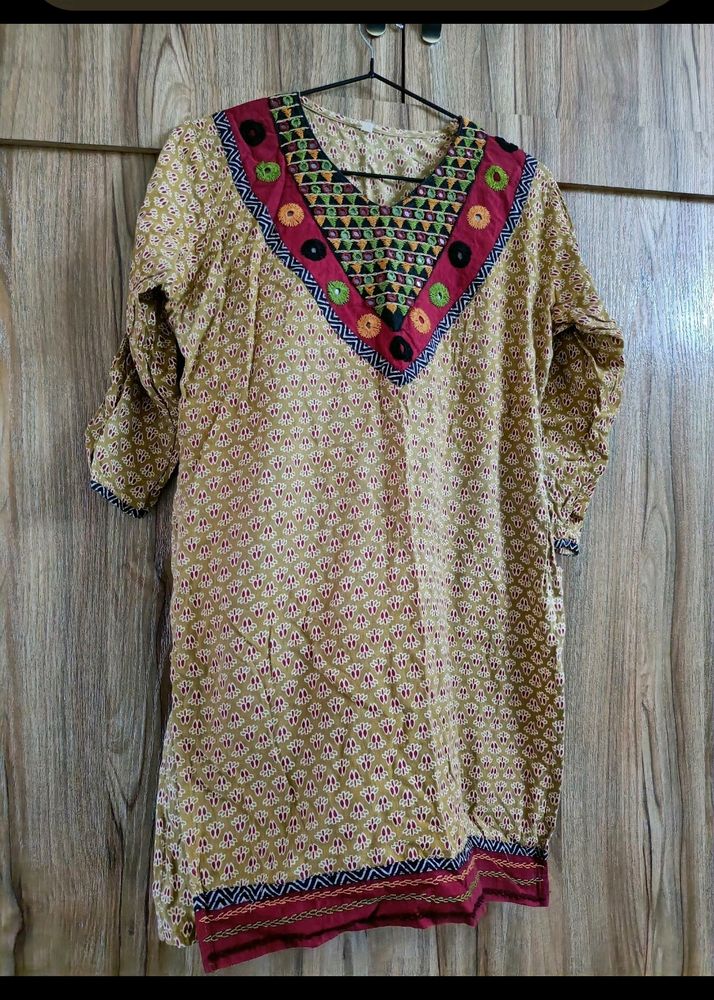 Embroidery Handloom Printed Kurta