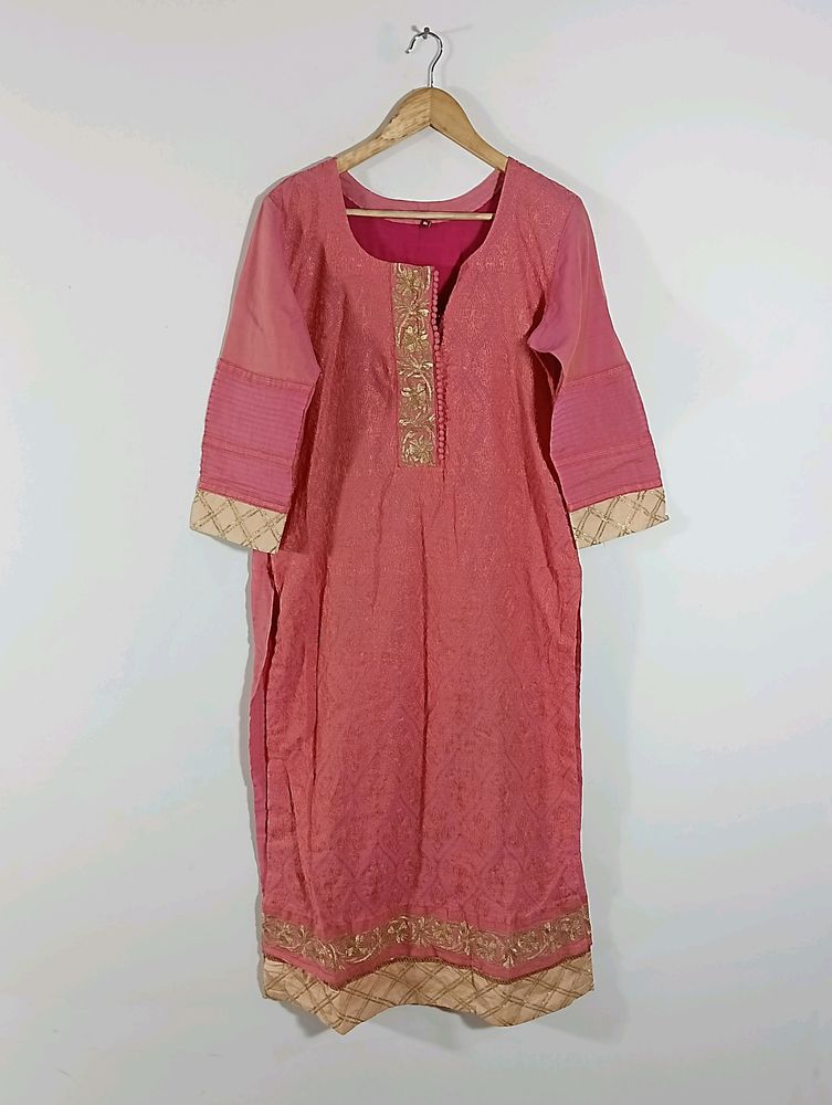 Pink Embroidered Kurta (Women)