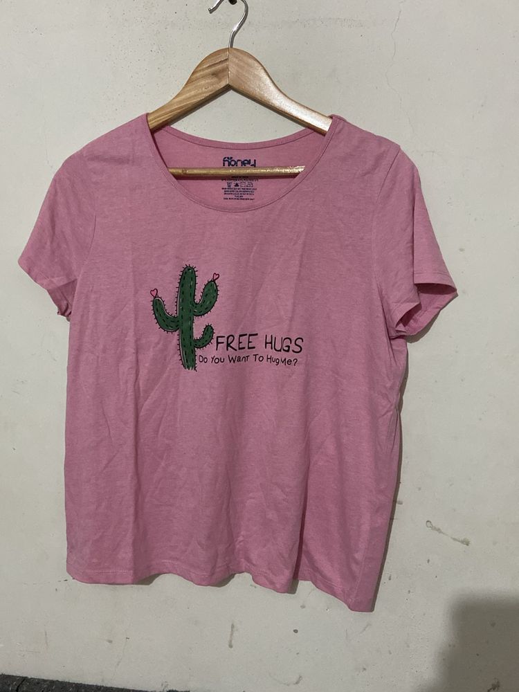 Baby Pink T -shirt For Women