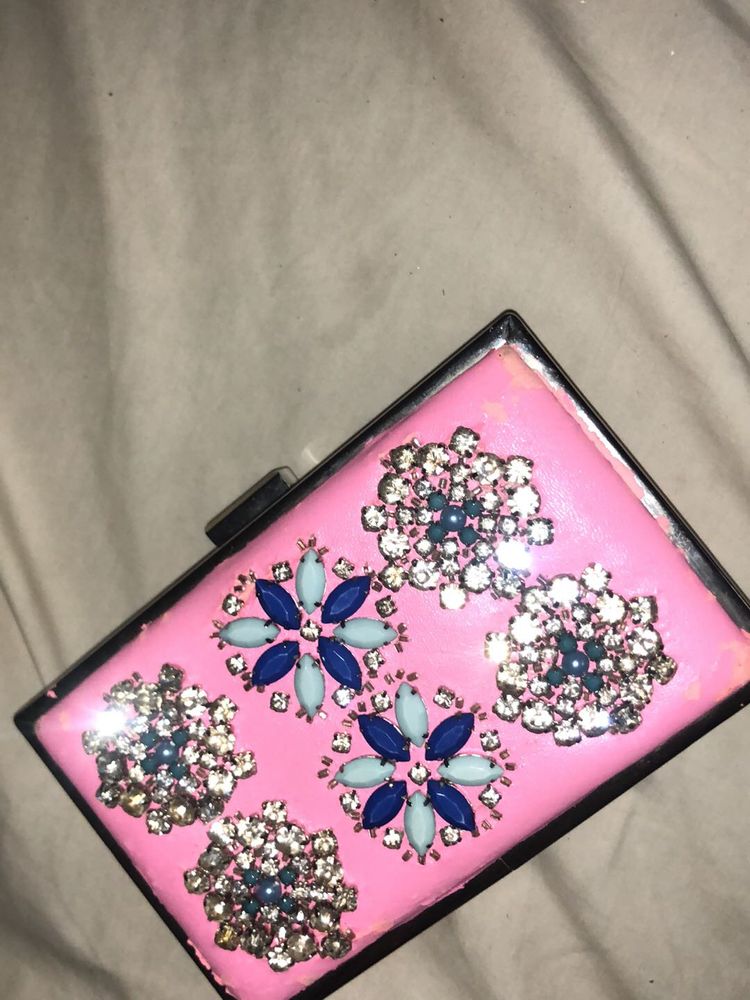 Forever New Beaded Clutch And Sling Bag