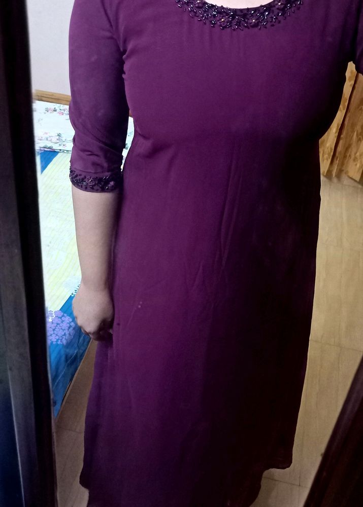 Purple Party Wear Gown