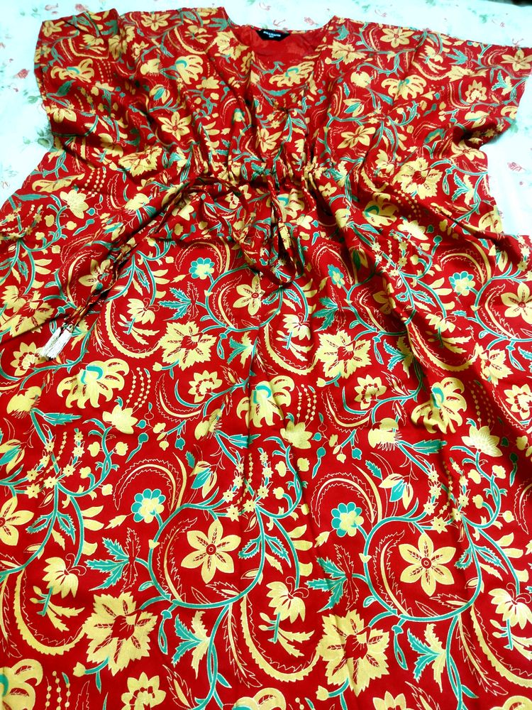 Red Kaftan Kurti