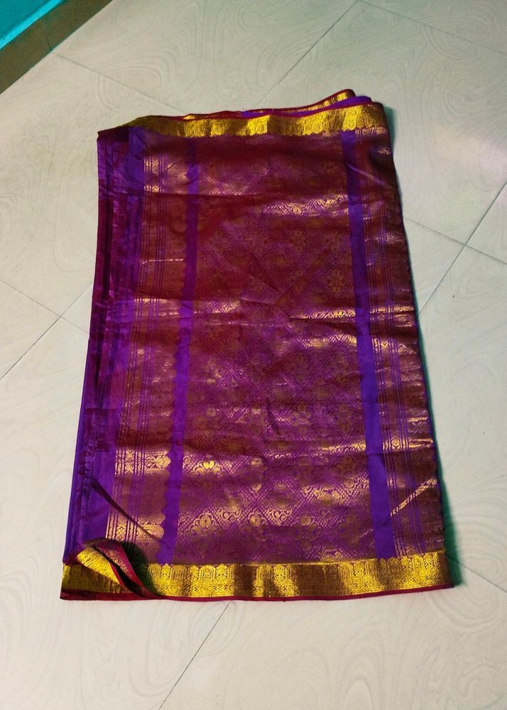 Purple Clour Gadwal Saree