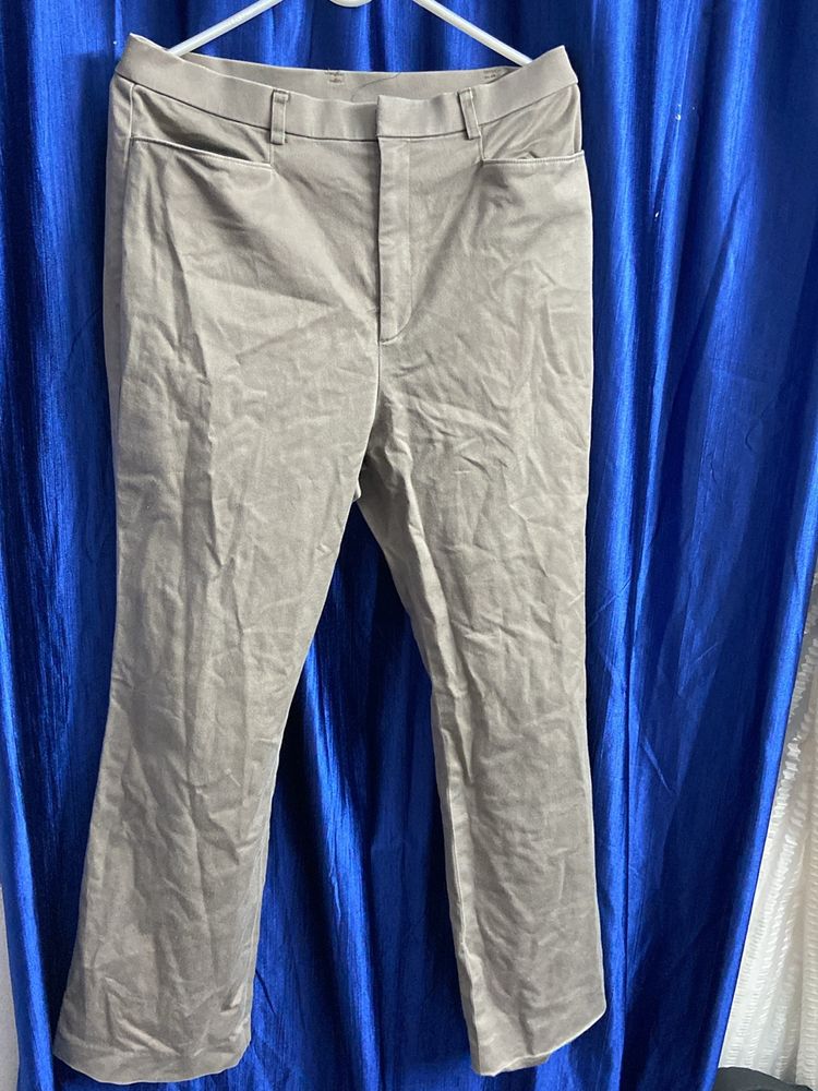 Women Trousers Beige Colour