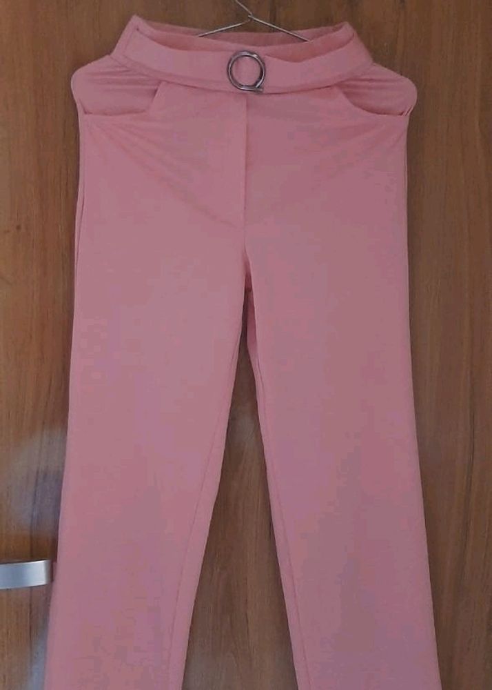 Baby Pink Pants for Women