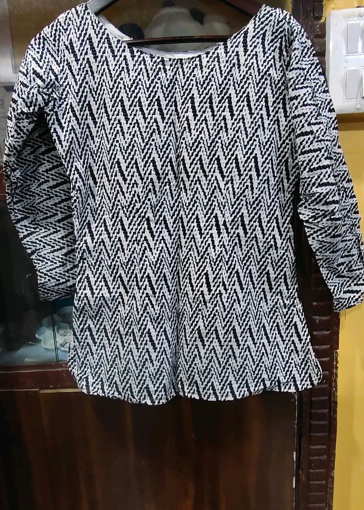 Short Straight Kurta With Full Sleeve