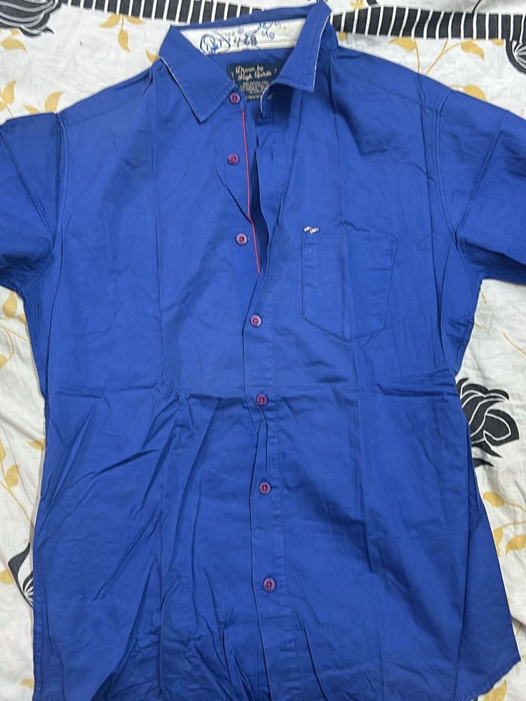 Navy Blue Spykar Party Shirt